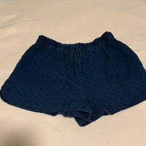 a.n.a. 100% cotton shorts. Lightweight denim with elastic waist